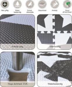 Merkloos Dieren Foam Puzzel Speelmat - 10 Speelmatten - Uitneembare Figuren - Grijs - Wit - Puzzelmat 90x90x1cm -Happy Horse Winkel 1003x1200 2