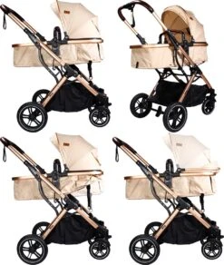 Ding Juna Kinderwagen 3 In 1 - Beige/Rose - Combi Kinderwagen Incl. Autostoel -Happy Horse Winkel 1016x1200 4