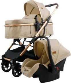 Ding Juna Kinderwagen 3 In 1 - Beige/Rose - Combi Kinderwagen Incl. Autostoel -Happy Horse Winkel 1019x1200 9