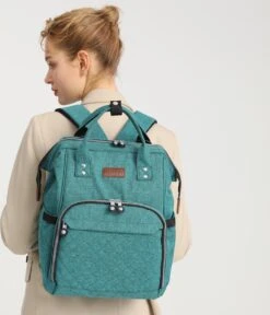 Miss Lulu Luiertas Rugzak - Inclusief Buggy En Kinderwagen Haken - Groen (E6705 GN) -Happy Horse Winkel 1030x1200 1