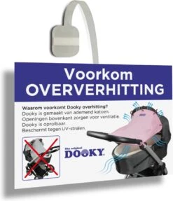 Dooky Universal Cover Zonnescherm Kinderwagen - Light Grey Crowns -Happy Horse Winkel 1032x1200