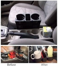 Merkloos Decopatent® Autostoel Organizer - Voor Tussen Auto Stoel / Console - Bekerhouder & Telefoonhouder - Opbergvakken - Auto Organiser -Happy Horse Winkel 1053x1200 1