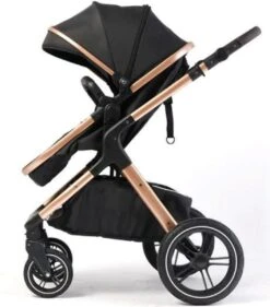 Merkloos BrightWise Luxe Kinderwagen 3 In 1 Van Voldoet Aan Alle Europese Veiligheidscertificaten - Wandelwagen - Kinderwagen 3-in-1 Incl Autostoel - Kinderwagen Maxi Cosi – Buggy 3 In 1 - Newborn - Zwart -Happy Horse Winkel 1056x1200 3