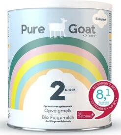 Pure Goat Company - Opvolgmelk 2 - Biologische Flesvoeding Op Basis Van Volle Geitenmelk - 800 Gram -Happy Horse Winkel 1073x1200