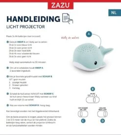 ZAZU - Wally Light Projector - Blue - Slaaptrainers - Slaaptrainers - Blue -Happy Horse Winkel 1079x1200 4