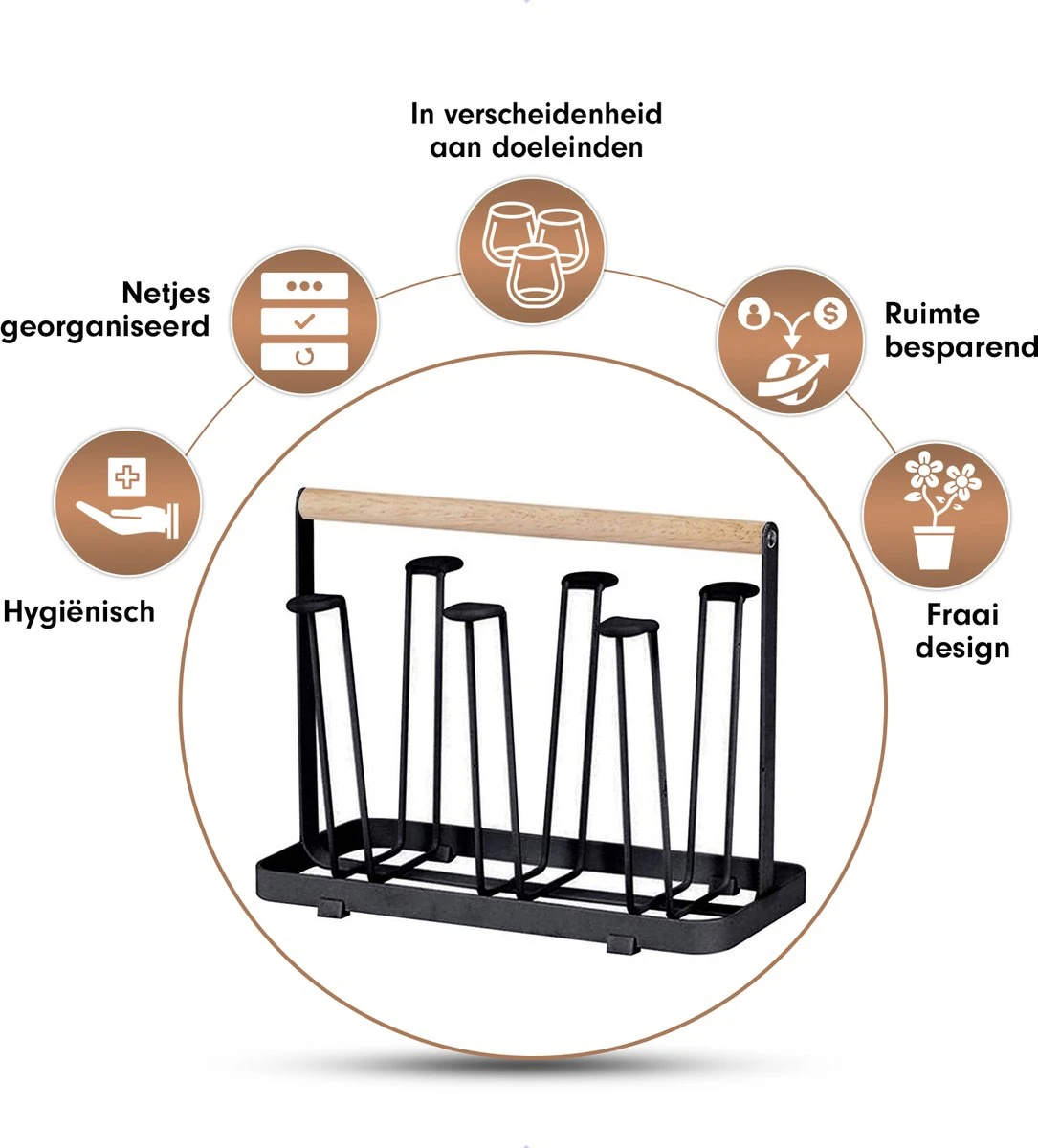 Flessenrek - Droogrek Babyfles - Flessen Rek Baby - Flessendroogrek - Afdruiprek - Afwasrek - Flessenrekje - Lekbak - Égouttoir - Zwart Met Houten Handvat - Vetalo 10 Flessenrek - Droogrek Babyfles - Flessen Rek Baby - Flessendroogrek - Afdruiprek - Afwasrek - Flessenrekje - Lekbak - Égouttoir - Zwart Met Houten Handvat - Vetalo - Afbeelding 8