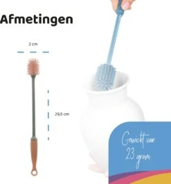 YUNICS® Flessenborstel - Flessenschraper - Pottenlikker - Flessenlikker - Pottenlikker - 30 CM - 3 Stuks -Happy Horse Winkel 1120x1200