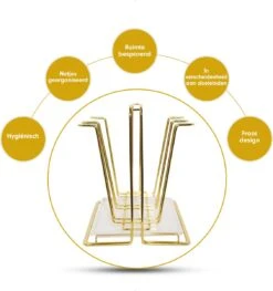 Flessenrek - Droogrek Babyfles - Flessen Rek Baby - Flessendroogrek Met Opvangbak - Afdruiprek - Afwasrek - Flessenrekje - Lekbak - Égouttoir - Goude Droogrek - Vetalo -Happy Horse Winkel 1129x1200 2