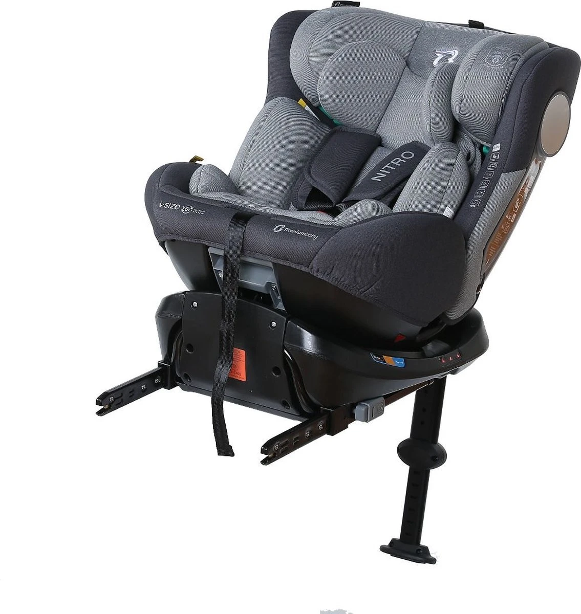 Autostoel Titanium Baby Nitro I-Size 360° 0-1-2-3 Isofix Rotation Grey 8 Autostoel Titanium Baby Nitro I-Size 360° 0-1-2-3 Isofix Rotation Grey - Afbeelding 6