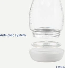 Difrax Handgreep Babyfles 240 Ml Natural - Anti-Colic - Stone|Grijs -Happy Horse Winkel 1142x1200