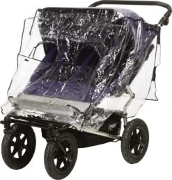 Playshoes - Regenhoes Voor Duo-buggy - Transparant - Maat Onesize