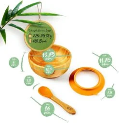 Bambuswald© Ecologische Zuignap Kom Incl. Lepel Voor Baby's & Peuters | 100% Duurzame Kom Gemaakt Van Bamboe - Stabiele Voeding Kom Servies Set Voor Kinderen Borden Baby's -Happy Horse Winkel 1167x1200 11