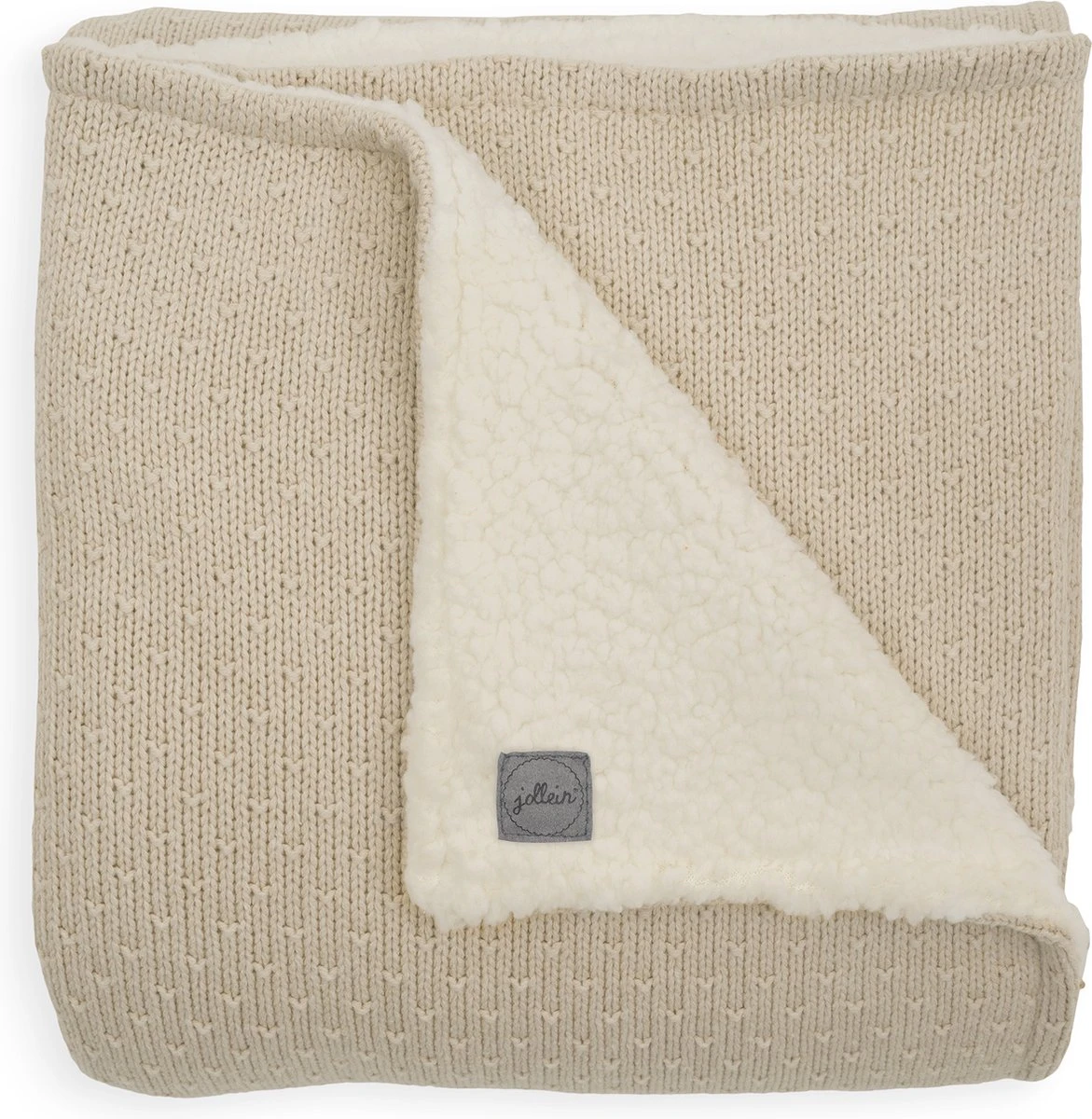 Jollein Baby Deken Wieg 75x100cm Teddy Bliss Knit - Nougat 3 Jollein Baby Deken Wieg 75x100cm Teddy Bliss Knit - Nougat
