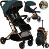 MoMi Wandelwagen - Compacte Lichtgewicht Buggy - Estelle - Green-Gold (geschikt Van 6mnd - 15kg) -Happy Horse Winkel 1181x1200 2