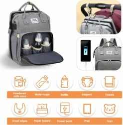 Product Plaza - Luier- En Verzorgingstas - Baby Rug Tas Met Bed - Reis Rugzak - Grote Capaciteit - Jongens En Meisjes - Grijs - Luier Tas - Verzorgingstas Baby - Uitschuifbaar Verschoon/ Slaap Bedje – Multifunctionele Rugzak 0-1 Jaar – 17 Product Plaza - Luier- En Verzorgingstas - Baby Rug Tas Met Bed - Reis Rugzak - Grote Capaciteit - Jongens En Meisjes - Grijs - Luier Tas - Verzorgingstas Baby - Uitschuifbaar Verschoon/ Slaap Bedje – Multifunctionele Rugzak 0-1 Jaar – -Happy Horse Winkel 1183x1200 3