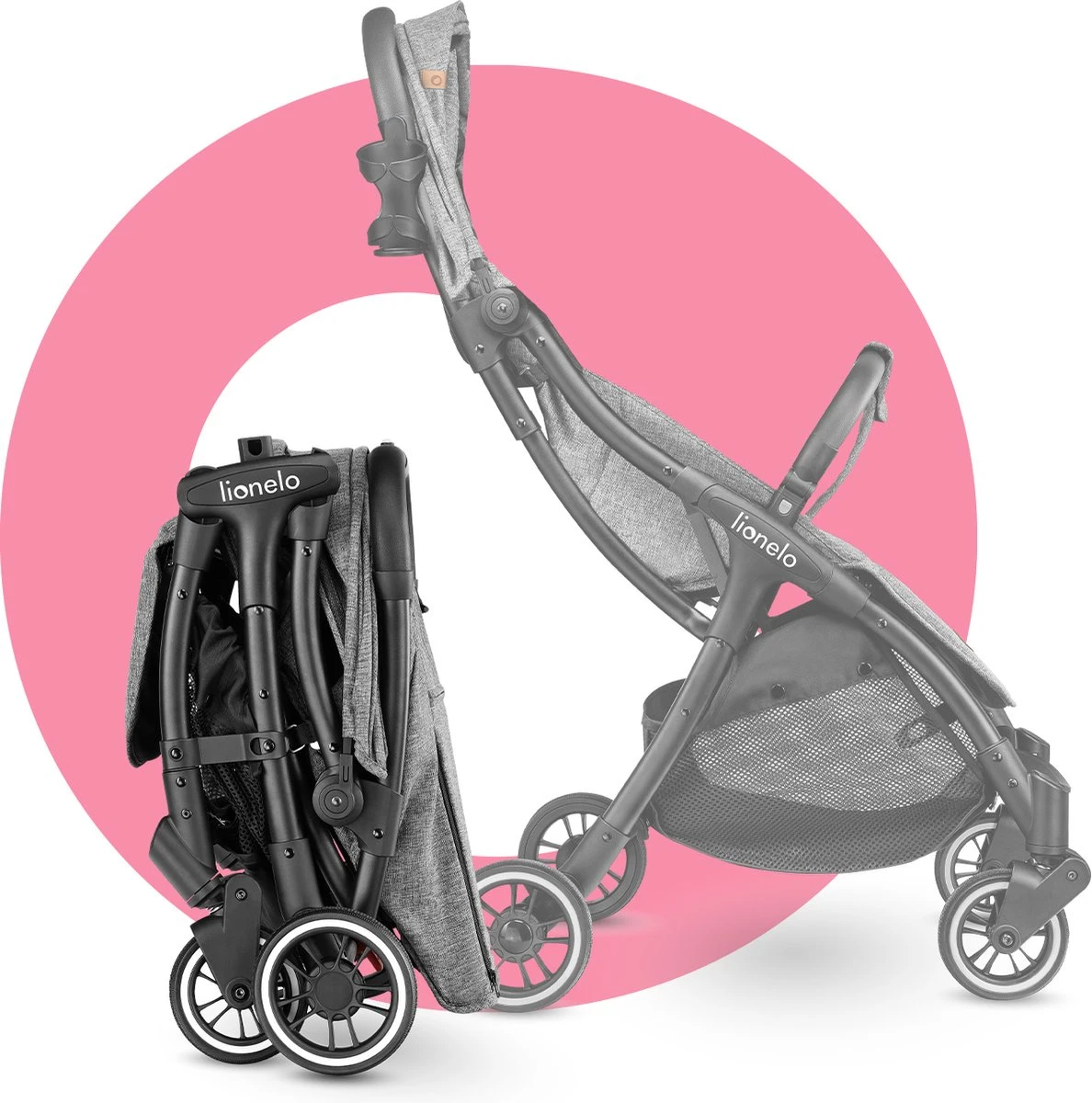 Lionelo Buggy Julie One - Kinderwagen Premium - Automatisch Opvouwen - Wandelwagen Tot 22 Kg - Comfortabele Zitje 10 Lionelo Buggy Julie One - Kinderwagen Premium - Automatisch Opvouwen - Wandelwagen Tot 22 Kg - Comfortabele Zitje - Afbeelding 8