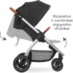 Hauck UpTown Buggy - Met één Hand Opvouwbaar - Zwart -Happy Horse Winkel 1192x1200 6