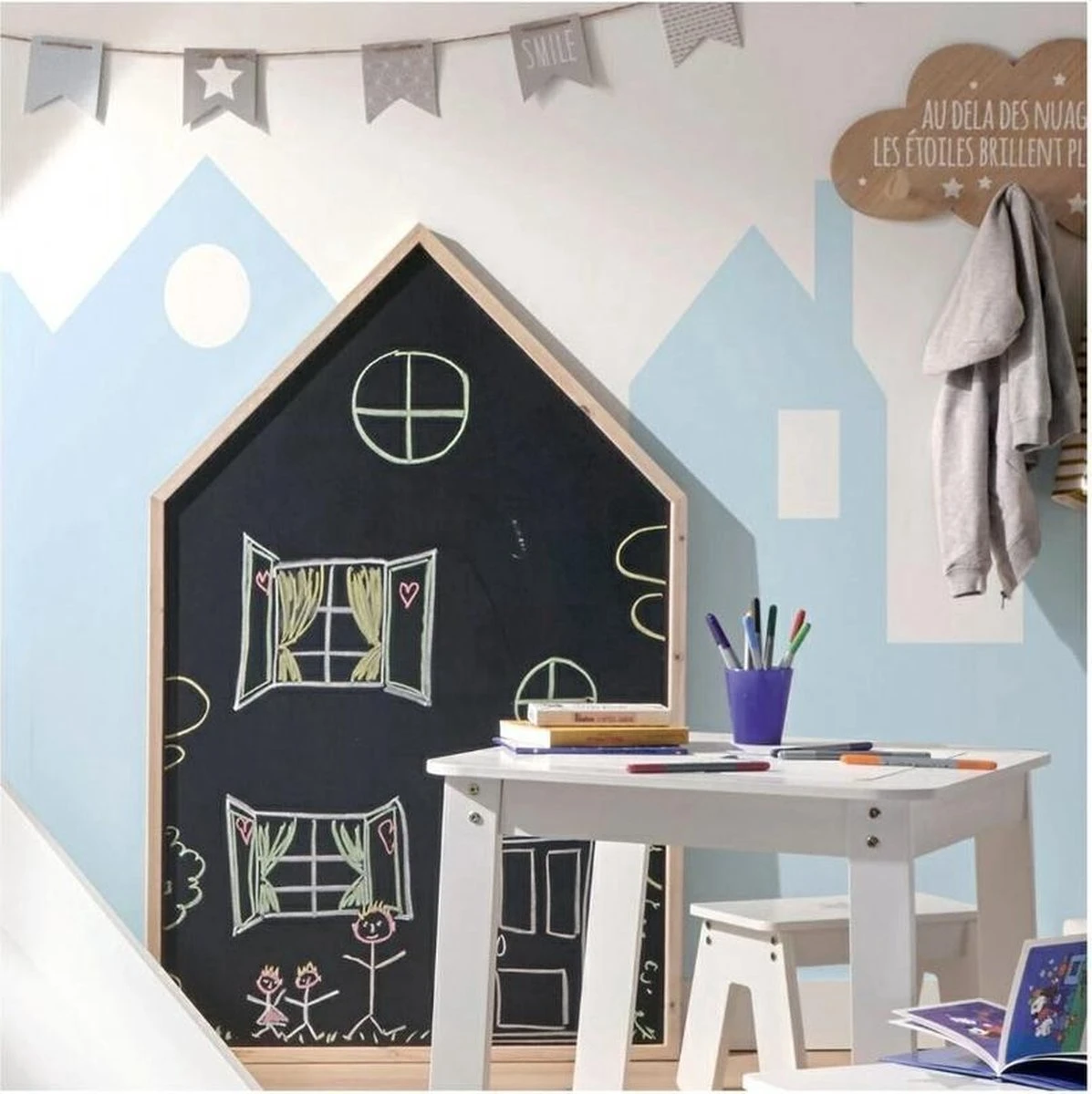 Atmosphera Krijtbord Huis - Kinderkamer Decoratie - H 116,2 CM 5 Atmosphera Krijtbord Huis - Kinderkamer Decoratie - H 116,2 CM - Afbeelding 3