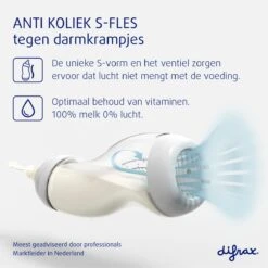 Difrax Anti-Colic S-babyfles Wide - 310 Ml - Creme|Popcorn -Happy Horse Winkel 1199x1200 36