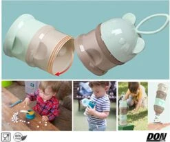 Merkloos Roze Beer - Melkpoeder Doseerdoosje - Baby Melkpoedertoren - Poedertoren - Melkpoeder Toren - Babypoeder Bewaarbakje - Reisbox - Melkpoeder Dispenser - Melkpoeder Toren Baby - Baby Milk Powder Tower - Milk Powder Dispenser – PBA Vrij -Happy Horse Winkel 1200x1007