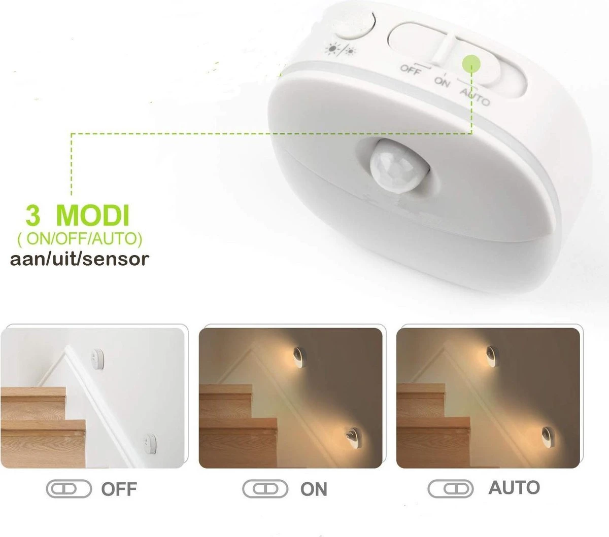 Peerlights® - LED Nachtlampje Draadloos - Dimbare Nachtlampjes Met Bewegingsensor - Nachtlampje Babykamer - Nacht Lamp - Kinderen & Baby – Warm Licht - 2 Stuks 4 Peerlights® - LED Nachtlampje Draadloos - Dimbare Nachtlampjes Met Bewegingsensor - Nachtlampje Babykamer - Nacht Lamp - Kinderen & Baby – Warm Licht - 2 Stuks - Afbeelding 2