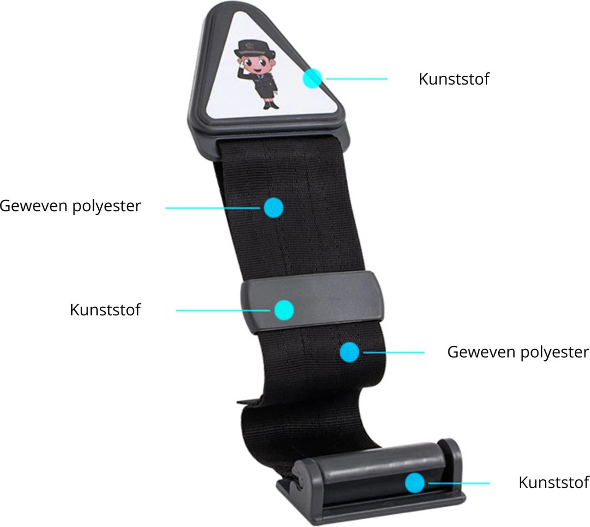 Gordelspanner Voor Kinderen Zwart - Gordelbeschermer Tegen Snijden In De Nek - Gordelclip Gordelversteller Gordelverlenger - Gordelklem Voor Kinderen 7 Gordelspanner Voor Kinderen Zwart - Gordelbeschermer Tegen Snijden In De Nek - Gordelclip Gordelversteller Gordelverlenger - Gordelklem Voor Kinderen - Afbeelding 5