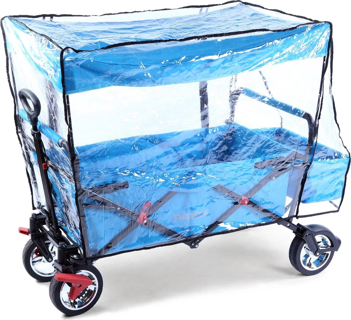 FUXTEC Regenhoes Transparant Voor Bolderkar CT500 3 FUXTEC Regenhoes Transparant Voor Bolderkar CT500