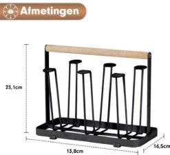 Flessenrek - Droogrek Babyfles - Flessen Rek Baby - Flessendroogrek - Afdruiprek - Afwasrek - Flessenrekje - Lekbak - Égouttoir - Zwart Met Houten Handvat - Vetalo 21 Flessenrek - Droogrek Babyfles - Flessen Rek Baby - Flessendroogrek - Afdruiprek - Afwasrek - Flessenrekje - Lekbak - Égouttoir - Zwart Met Houten Handvat - Vetalo -Happy Horse Winkel 1200x1095