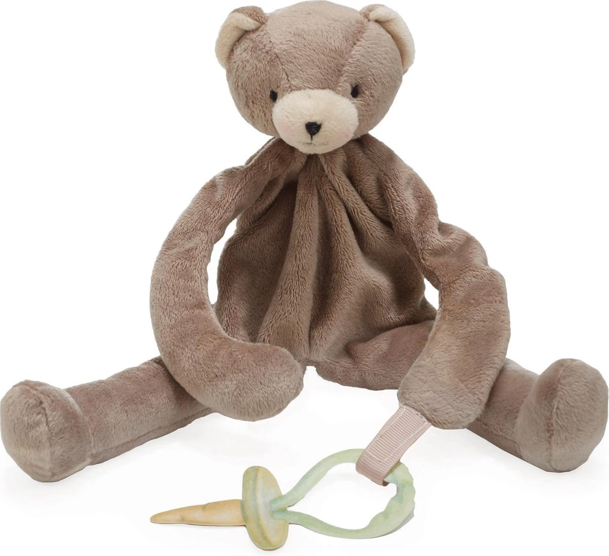 Bunnies By The Bay - Knuffeldoekje Met Speenhouder - Cubby De Beer - 25 Cm - Bruin 3 Bunnies By The Bay - Knuffeldoekje Met Speenhouder - Cubby De Beer - 25 Cm - Bruin