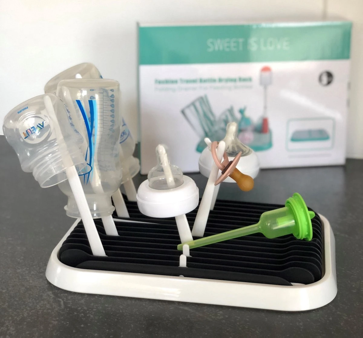 Cabino Droogrek Afdruiprek Flessenrek Flessendroogrek Drying Rack 4 Cabino Droogrek Afdruiprek Flessenrek Flessendroogrek Drying Rack - Afbeelding 2