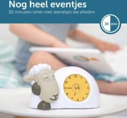 Zazu Sam Slaaptrainer - Met Nachtlamp Functie En Slaaptimers - Grijs / Wit -Happy Horse Winkel 1200x1123 4
