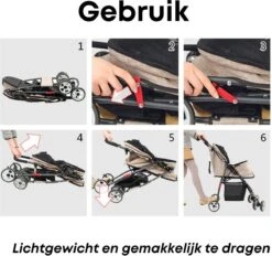 Merkloos Homezie Hondenbuggy | Huisdieren Tot 15 Kg | 4-wieler | Hondenbuggy Inklapbare | Katten Buggy | Buggy | Huisdieren Buggy -Happy Horse Winkel 1200x1127