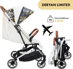 Deryan Luxe Rolo Luxe Lichtgewicht Buggy - Zoo Creme 23 Deryan Luxe Rolo Luxe Lichtgewicht Buggy - Zoo Creme -Happy Horse Winkel 1200x1131 3