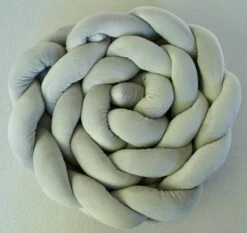 Baby Bed Bumper Gevlochten, Boxomrander, Hoofdbeschermer, Bedbumper,boxrand (2 Meter) Van Baby-slofje.nl , Grijs -Happy Horse Winkel 1200x1132 6