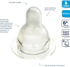 Difrax Flessenspeen Natural - Maat Large - 2 Stuks -Happy Horse Winkel 1200x1136 4