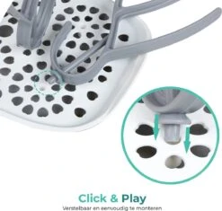 Nutrea EasyDry – Flessen Droogrek Baby – Afdruiprek Babyfles – Droogrek Voor Flessen – Inclusief Lekbak – Grijs/Wit -Happy Horse Winkel 1200x1144 1