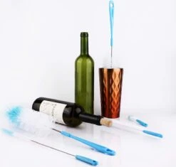 Flessenborstel - Flessenrager - Schoonmaakborstel - Flessenreiniger - 5 Stuks - Kras- En BPA Vrij - Geschikt Voor Alle Oppervlakken -Happy Horse Winkel 1200x1144