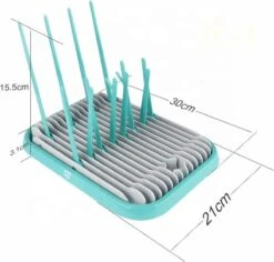 Nevi Afdruiprek Met Lekbak - Afdruipmat Voor 10 Flessen - Opvouwbaar Droogrek Babyfles - Inclusief Afwasborstel -Happy Horse Winkel 1200x1147