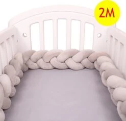 Baby Bed Bumper Gevlochten, Boxomrander, Hoofdbeschermer, Bedbumper,boxrand (2 Meter) Van Baby-slofje.nl , Grijs -Happy Horse Winkel 1200x1150 1
