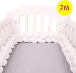Baby Bed Bumper Gevlochten, Boxomrander, Hoofdbeschermer, Bedbumper,boxrand (2 Meter) Van Baby-slofje.nl Wit -Happy Horse Winkel 1200x1150