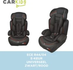 Carkids Verstelbaar Kinderautostoeltje Zwart En Rood | Kinderautostoel Groep 1-2-3 | Kinderen Van 9 Maanden-12 Jaar | 9-36 Kg -Happy Horse Winkel 1200x1150 4