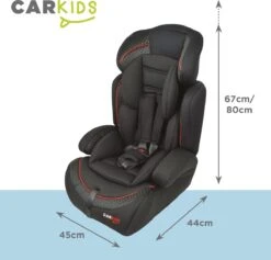 Carkids Verstelbaar Kinderautostoeltje Zwart En Rood | Kinderautostoel Groep 1-2-3 | Kinderen Van 9 Maanden-12 Jaar | 9-36 Kg -Happy Horse Winkel 1200x1150 6