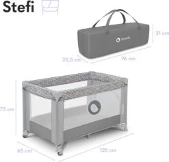 Lionelo Stefi - Campingbedje - 125x65cm - Tot 15kg - Transporttas -Happy Horse Winkel 1200x1151 2