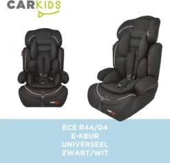 Carkids Verstelbaar Kinderautostoeltje Zwart En Wit | Kinderautostoel Groep 1-2-3 | Kinderen Van 9 Maanden-12 Jaar | 9-36 Kg -Happy Horse Winkel 1200x1152 10