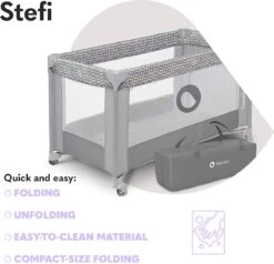 Lionelo Stefi - Campingbedje - 125x65cm - Tot 15kg - Transporttas -Happy Horse Winkel 1200x1156 15