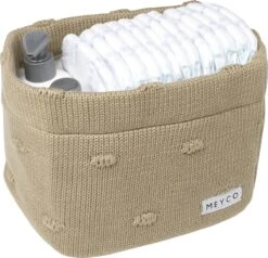 Meyco Commodemand Medium Knots - Taupe - 26x19xh16cm