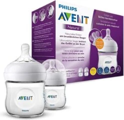 Philips Avent Natural Babyfles – SCF030/27 Babyfles (0m+) Voor Langzame Toevoer – 2 Stuks -Happy Horse Winkel 1200x1160 2