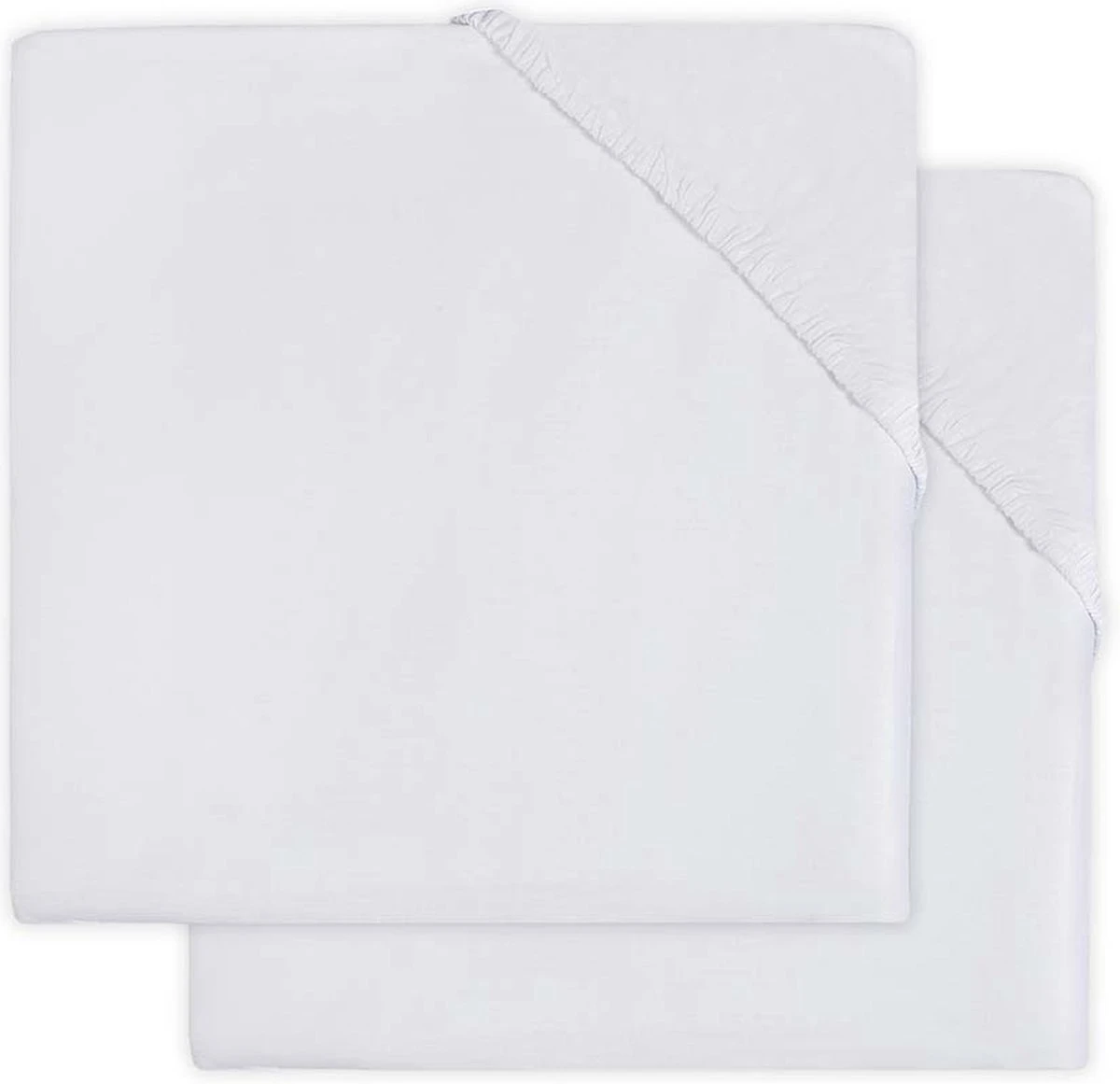 Jollein Baby Hoeslaken Wieg Jersey 40/50x80/90cm - Wit - 2 Stuks 3 Jollein Baby Hoeslaken Wieg Jersey 40/50x80/90cm - Wit - 2 Stuks