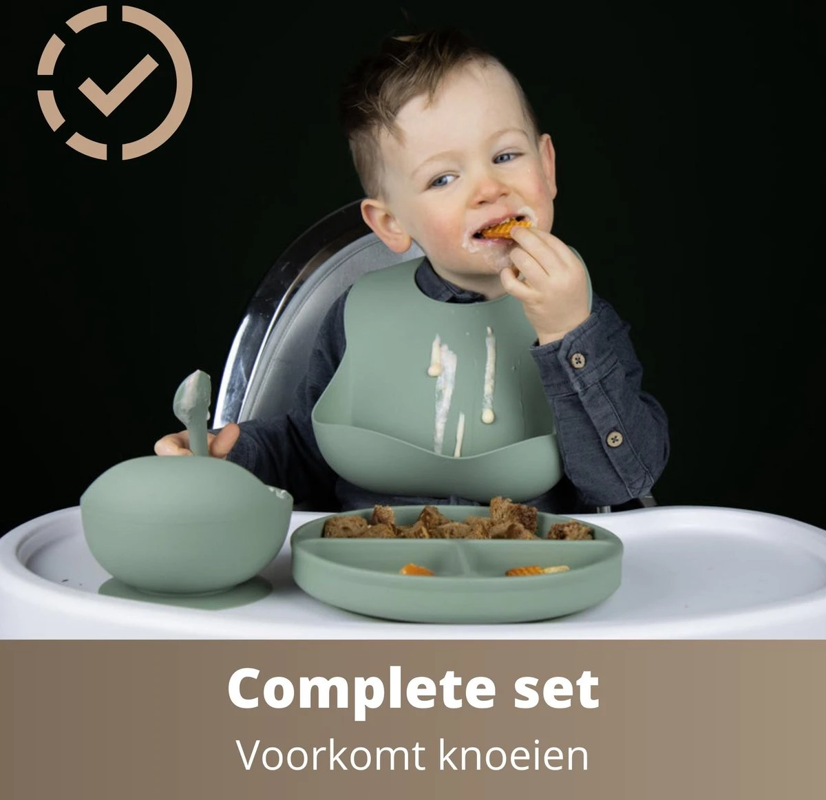 Ik Ben Zo Mooi Onbreekbaar Siliconen Kinderservies Met Zuignap Bordje Voor Baby En Peuter - Set Van 5 Stuks - Doeskin Zand 11 Ik Ben Zo Mooi Onbreekbaar Siliconen Kinderservies Met Zuignap Bordje Voor Baby En Peuter - Set Van 5 Stuks - Doeskin Zand - Afbeelding 10