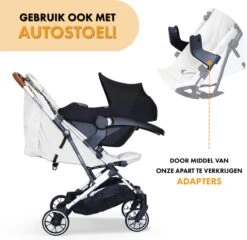 Deryan Luxe Rolo Luxe Lichtgewicht Buggy - Zoo Creme 32 Deryan Luxe Rolo Luxe Lichtgewicht Buggy - Zoo Creme -Happy Horse Winkel 1200x1167 4